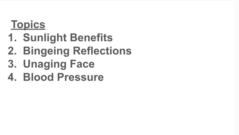 Conquer Aging Podcast #6 discussion on sunlight and health benefits